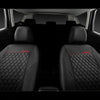CAR PASS Quilting Leather Seat Cover Two Front Seats Only, Universal Fit Automotive Front Seat Covers Waterproof Deluxe PU Premium Vinyl Luxury for Cars Sedan Van SUV Airbag Compatible 2 Pieces,Black