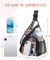 HULISEN Clear Sling Bag, Clear Bag Stadium Approved, Transparent Shoulder Crossbody Backpack Chest Casual Daypack