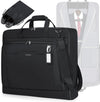 RAINSMORE Garment Bags for Travel Carry on Garment Bag for Hanging Clothes, Suit Bag for Business Trips with Shoes Bag & Shoulder Strap, Waterproof Foldable Suit Luggage Bag for Men Women, Black