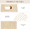 Chic Straw Clutch Purses for Women with Top Handle Summer Bag, Ideal Vacation Handbags and Woven Boho Beach Bags