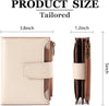 Small Wallet Women RFID Blocking Soft Leather Bifold Compact Card Holder Wallet for Women with Zipper Coin Pocket 4 ID Window
