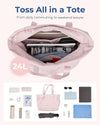 Tote Bag for Women with Zipper, Gym Tote with Compartments, Laptop Work Tote Nurse Dance Yoga Bag for Sport, Travel