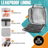 Lunch Bag for Men/Women, Reusable Lunchbox for Adult, Small Insulated Lunch Box, Lunch Tote Bag for Office, Work, Picnic - Grey