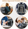 Lekereise Cat Backpack Expandable Pet Carrier Backpack for Small Cats and Dogs, Airline-Approved Foldable Dog Carrier Backpack with Inner Safety Leash, Grey
