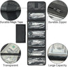 Money Bag, Money Wallet Organizer for Cash with 6 Zippered Pockets, Money Pouch, Bill Organizer, Cash Envelope Wallet Small Travel Holder for Budgeting, Currencies, Receipt, Coins, Coupons and Tips