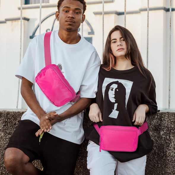 Amazerbst Everywhere Belt Bag & Fanny Pack, 40 Inch Adjustable Strap, Waterproof for Women & Men