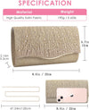 TINDTOP Clutch Purses for Women, Formal Evening Bags Suede Shoulder Envelope Party Handbags Wedding Cocktail Prom Clutches