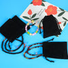 Shintop 10Pcs Velvet Drawstring Bags Wedding Gift Bags Velvet Cloth Jewelry Pouches (Black)