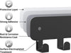 Pickpiff 1 Pack Key Holder for Wall Adhesive, Key Hooks with 8 Hooks Wall Mounted, Black Key Hangers for Wall Decor No Drill for Living Room, Kitchen, Office