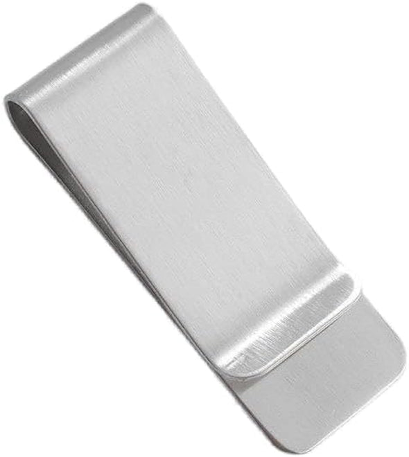 Small Men'S Slim Money Clip, Stainless Steel Credit Business Card Holder, Pocket Cash Wallet, 2-Inch