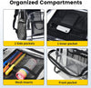 Vorspack Clear Backpack Heavy Duty PVC Transparent Backpack with Reinforced Strap Stitches & Large Capacity for College Workplace Security - Black