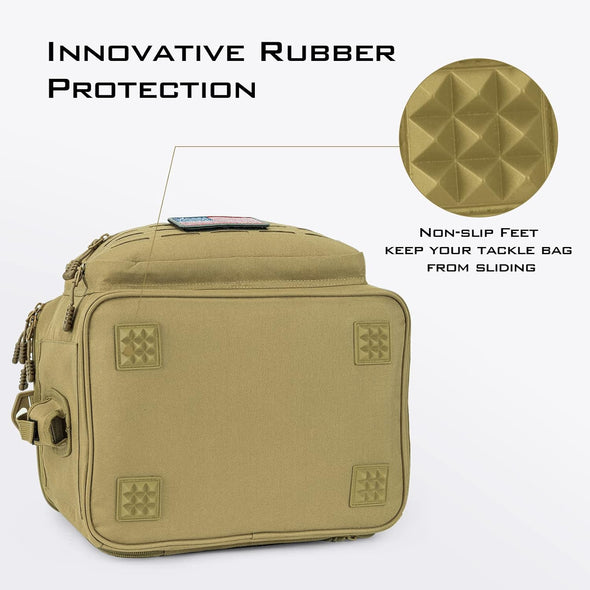 Kastking Fishing Tackle Bags - Saltwater & Freshwater Fishing Bags - Water Resistant, Padded Shoulder Strap - Gear Storage