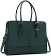 Laptop Bag for Women Leather Work Tote 15.6 Inch Laptop for Computer Bag Waterproof Business Office Professional Large Capacity Handbag Shoulder Bag Deepgreen