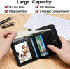HUANLANG Mens Wallet RFID Blocking Multi Card Holder Wallets for Men Bifold Wallet with Zipper Small Men'S Leather Wallet