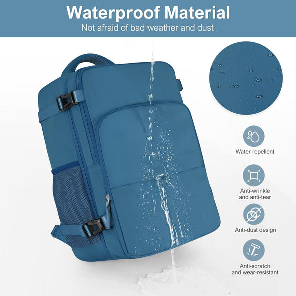 Travel Backpack, Flight Approved Backpack, College Backpack Bag, Casual Daypack, Hiking Backpack, Waterproof Carry on Business Backpack, Fit 16 Inch Laptop