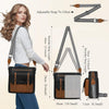 RAINSMORE Crossbody Bag for Women, Waterproof Leather Crossbody Purses Lightweight Handbags Shoulder Bag Travel Purse