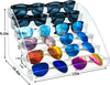 Minesign Sunglasses Organizer Clear Eyeglasses Display Case Sticker Display Tray for Glasses Tabletop Holder Stand (6 Layer)
