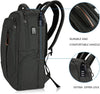 KROSER Laptop Backpack Large Computer Backpack Fits up to 17.3 Inch Laptop with USB Charging Port Water-Repellent Travel Backpack Casual Daypack for Business/College/Women/Men-Charcoal Black