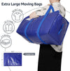 Moving Bags Heavy Duty Extra Large, Alternative for Moving Boxes & Moving Supplies, Storage Bag with Handles, Lid&Zippers, Packing Bags for Clothes, Camping & College Moving Essentials(Blue, 6 Pack)