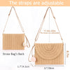 Dailyacc Straw Shoulder Bag for Women Woven Purse Beach Envelope Clutch Straws Wallet