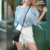 Befen Genuine Leather Small Crossbody Bags for Women Cell Phone Bag Cross Body Purses,Silver Zipper