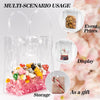 MAQIHAN Clear PVC Gift Bags with Handles 10 PCS PVC Party Favor Bags Transparent Party Favour Plastic Gift Bags 5.9X6.3 Inches Clear Mini Tote Goodie Bag Bulk PVC Plastic Bags with Handles for Gifts