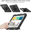 SEYMAC Stock Case for Ipad (A16) 11Th/10Th Generation 11''/10.9'' 2025/2022, Full-Body Drop Protection Case with Screen Protector &360° Rotate Hand Strap/Stand, Black