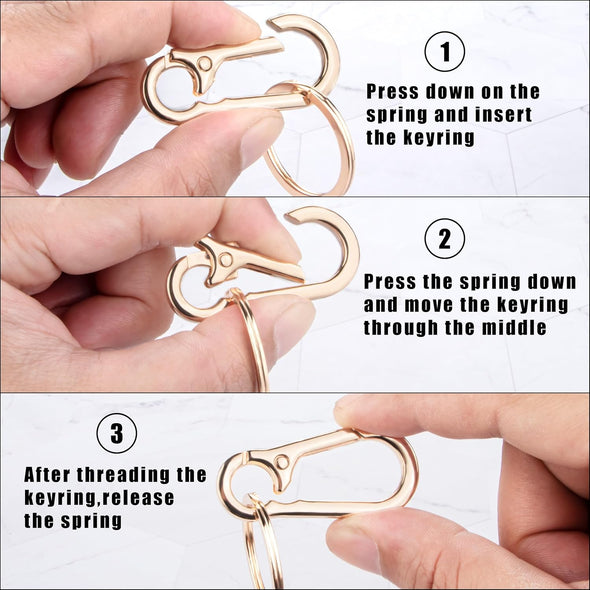 Wikavanli Metal Keychains Keyring Key Chain Ring Clip Holder Organizer for Home Car Keys Key Finder Women Men
