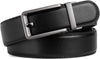 Founders & C Men'S Leather Ratchet Comfort Click Belt Dress with Slide Buckle -Adjustable Trim to Fit