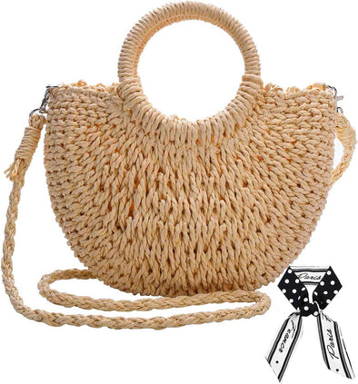 Dailyacc Straw Shoulder Bag for Women Woven Purse Beach Envelope Clutch Straws Wallet