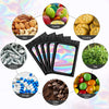 Funfery 100 Pcs Black Mylar Holographic Bags Packaging Bags,Clear Resealable Bag Foil Pouch Bag for Food Storage and Lipgloss,Jewelry,Eyelash Packaging for Small Business(2.4X3.9Inch)