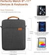Moko 9-11 Inch Tablet Sleeve Bag Handle Carrying Case with Shoulder Strap Fits Ipad Pro 11 Inch,Ipad 10Th 10.9,Ipad 9/8/7Th Generation 10.2,Ipad Air 5/4Th 10.9,Ipad 9.7,Tab S8/S9 11", Black & Gray