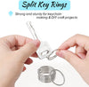 Paxcoo 100 Pack Keyrings, Split Key Rings Bulk for Keychain and Crafts (1 Inch)