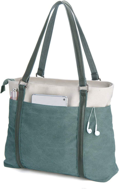 Women'S Work Bag with Laptop Compartment Zipper Pockets Teacher Totes Purse