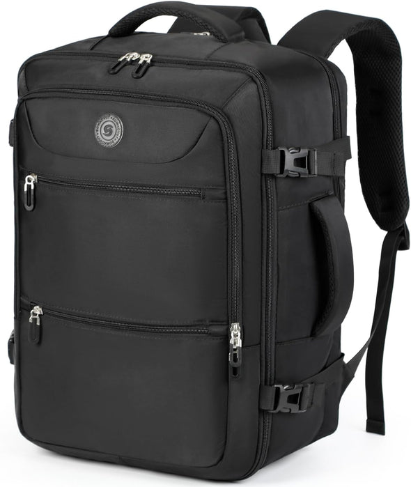 Sowaovut Travel Laptop Backpack, Extra Large Backpacks, Flight Approved Daypack, Business Bag Fit 17.3 Inch Laptop for Men Women (Black)