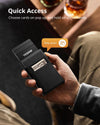 YESIIW Ultra-Slim Wallet for Men - Pop up Card Holder Mens Wallet with RFID Protection Minimalist Metal Wallets Billeteras De Hombres Gifts for Men Dad Husband Boyfriend Black