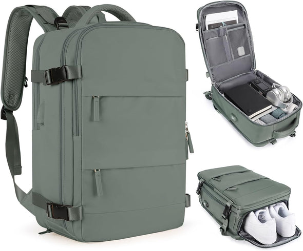 Coofay Travel Backpack for Women Men Airline Approved Carry on Backpack Flight Approved Waterproof Sports Luggage Backpack Casual Daypack Small Hiking Backpack