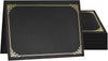SUNEE Certificate Holders(Black, 50 Packs), Diploma Covers Gold Foil Border, for Letter Size 8.5X11 Certificates, Cardstock, Document Papers