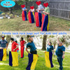 4-8 Player Potato Sack Race Bags Backyard Games for Kids and Adult, Field Day Birthday Party Outdoor Games for Kids Family,Carnival Games,Egg and Spoon Race,3 Legged Race,Relay Batons,Easter Fun Games