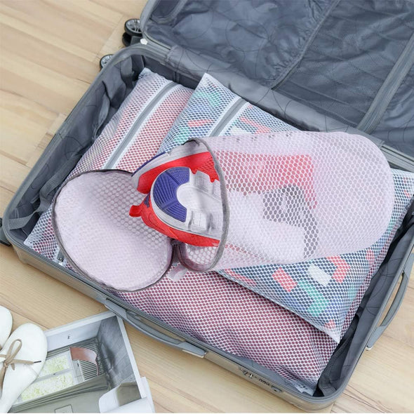 Kimmama Shoe Washing Machine Bag, Laundry Bags Mesh Wash Bags, Shoes Wash Sack, Dryer Pouch for Cleaning and Drying Footwear, Sneaker, Trainers, Plimsolls, Slippers, Gym, Running, Tennis
