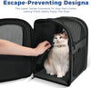 Apollo Walker Pet Carrier Backpack for Large/Small Cats and Dogs, Puppies, Safety Features and Cushion Back Support for Travel, Hiking, Outdoor Use (Black)