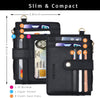 BAOSIWA Silicone Bracelet Keychain Wallet for Women Wristlet Card Holder Slim RFID Wallet with Zipper Pocket