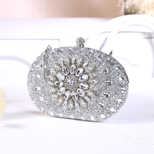 Women'S Evening Bags Sparkly Rhinestone Clutch Purses Luxury Handbags