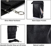 Befen Genuine Leather Small Crossbody Bags for Women Cell Phone Bag Cross Body Purses,Silver Zipper