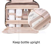 BAGSMART Large Toiletry Bag Travel Bag with Hanging Hook, Water-Resistant Makeup Cosmetic Bag Travel Organizer for Accessories, Shampoo, Full Sized Container, Toiletries