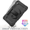 SEYMAC Stock Case for Samsung Galaxy Tab S10 FE / S9 / S9 FE 5G Tablet Case Protective with Screen Protector, Pencil Holder, 360 Rotate Stand, Hand Strap, Shoulder Strap, Black1