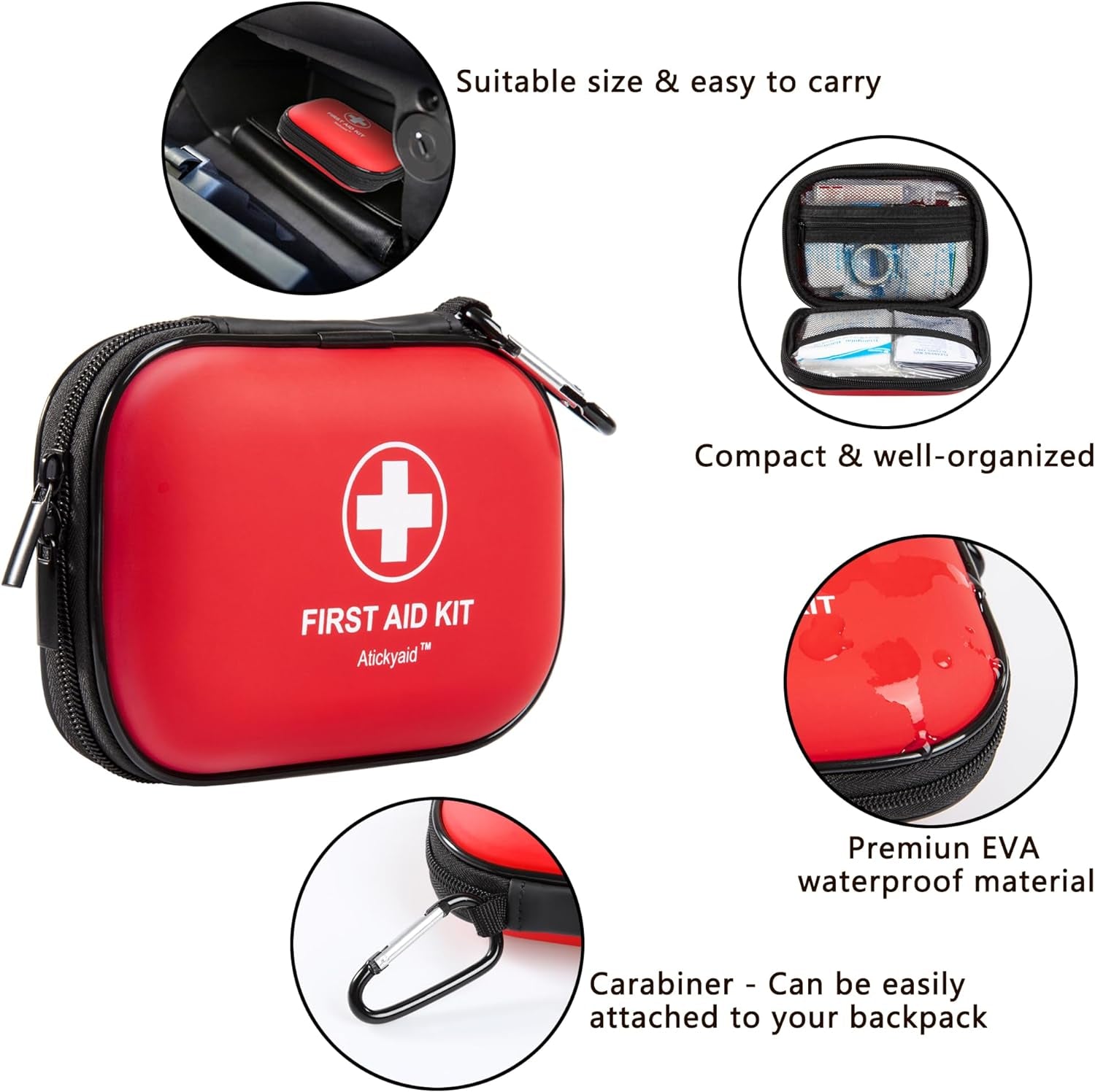 backpacking mini first aid kit Atickyaid Mini First Aid Kit