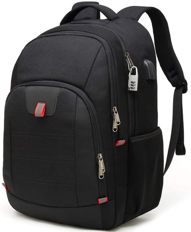 Della Gao Laptop Backpack for Men, Large Anti-Theft Business Travel Backpack with USB Charging Port, Water Resistant College School Computer Bag for Men/Women for 17 Inch Laptop and Notebook