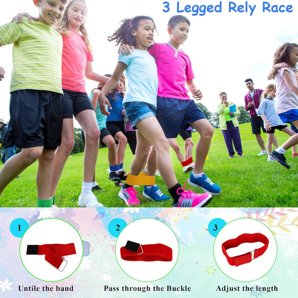 4-8 Player Potato Sack Race Bags Backyard Games for Kids and Adult, Field Day Birthday Party Outdoor Games for Kids Family,Carnival Games,Egg and Spoon Race,3 Legged Race,Relay Batons,Easter Fun Games