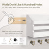 Key and Mail Holder for Wall, Mail Organizer Wall Mount with 6 Hooks and Storage Drawer, Easy Installation Key Rack for Entryway and Home Decor (A-White)